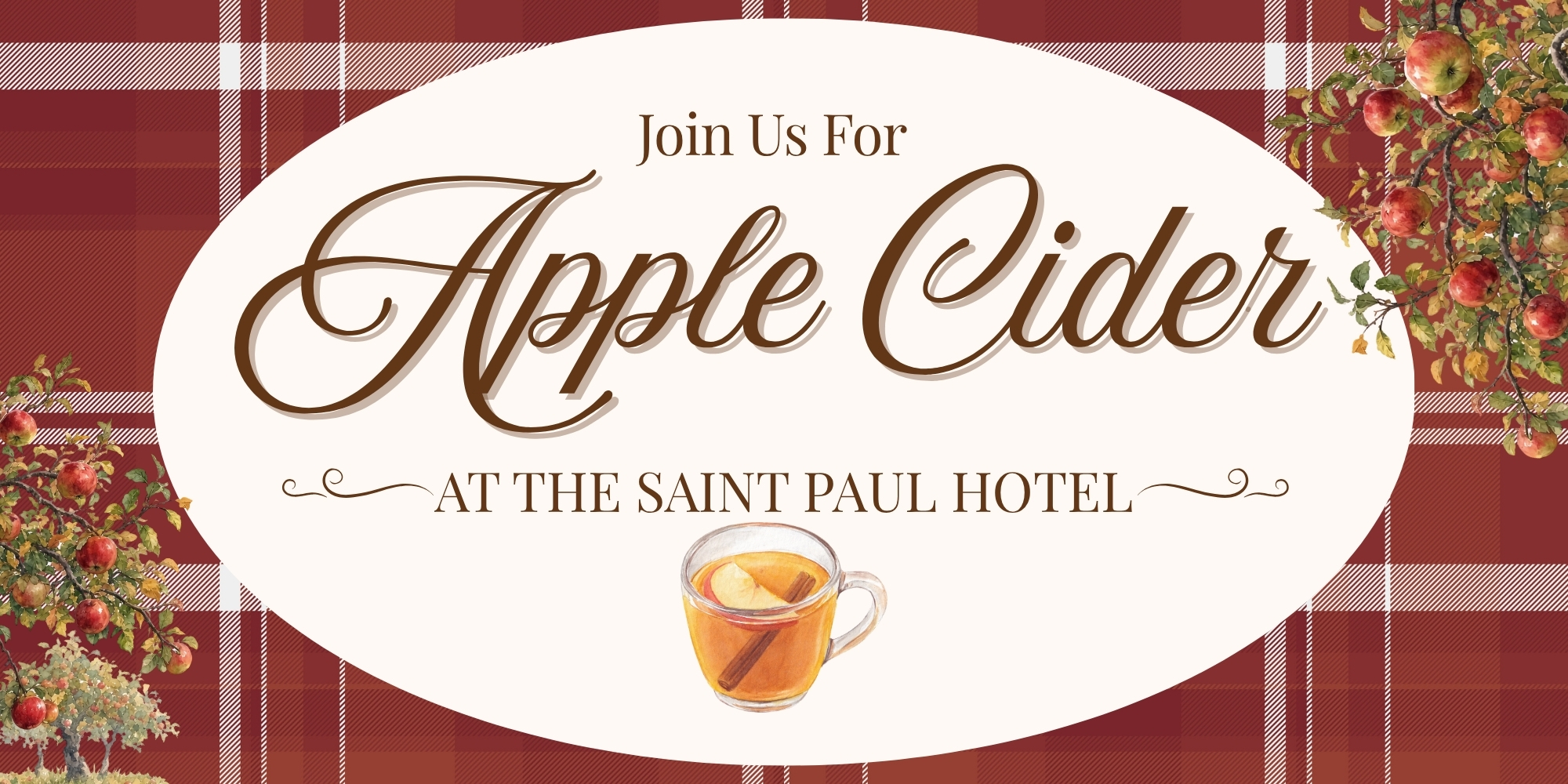 The Saint Paul Hotel Hosting an Apple Cider Stand in Rice Park.